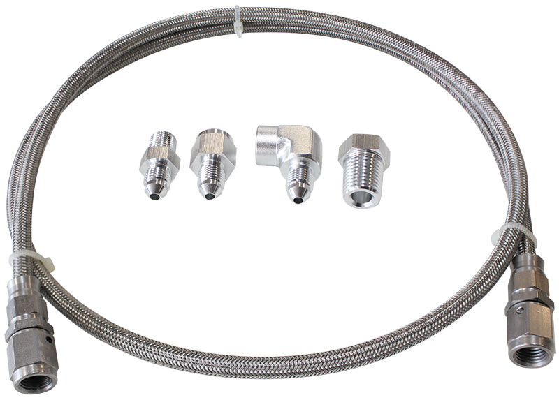 AF30-4004 - -4AN x 4ft BRAIDED SS LINE KITWITH FITTINGS INCLUDED