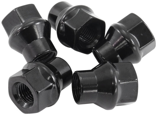AF3012-4000 - 1/2"-20 CONICAL ET OPEN WHEEL NUTS BLACK (5 PACK)