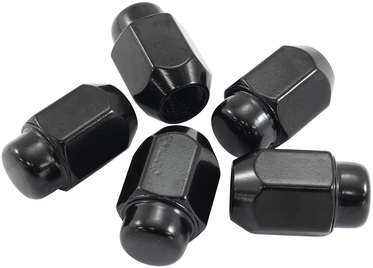 AF3022-2000 - 1/2"-20 ACORN MEDIUM CLOSED WHEEL NUTS BLACK (5 PACK)