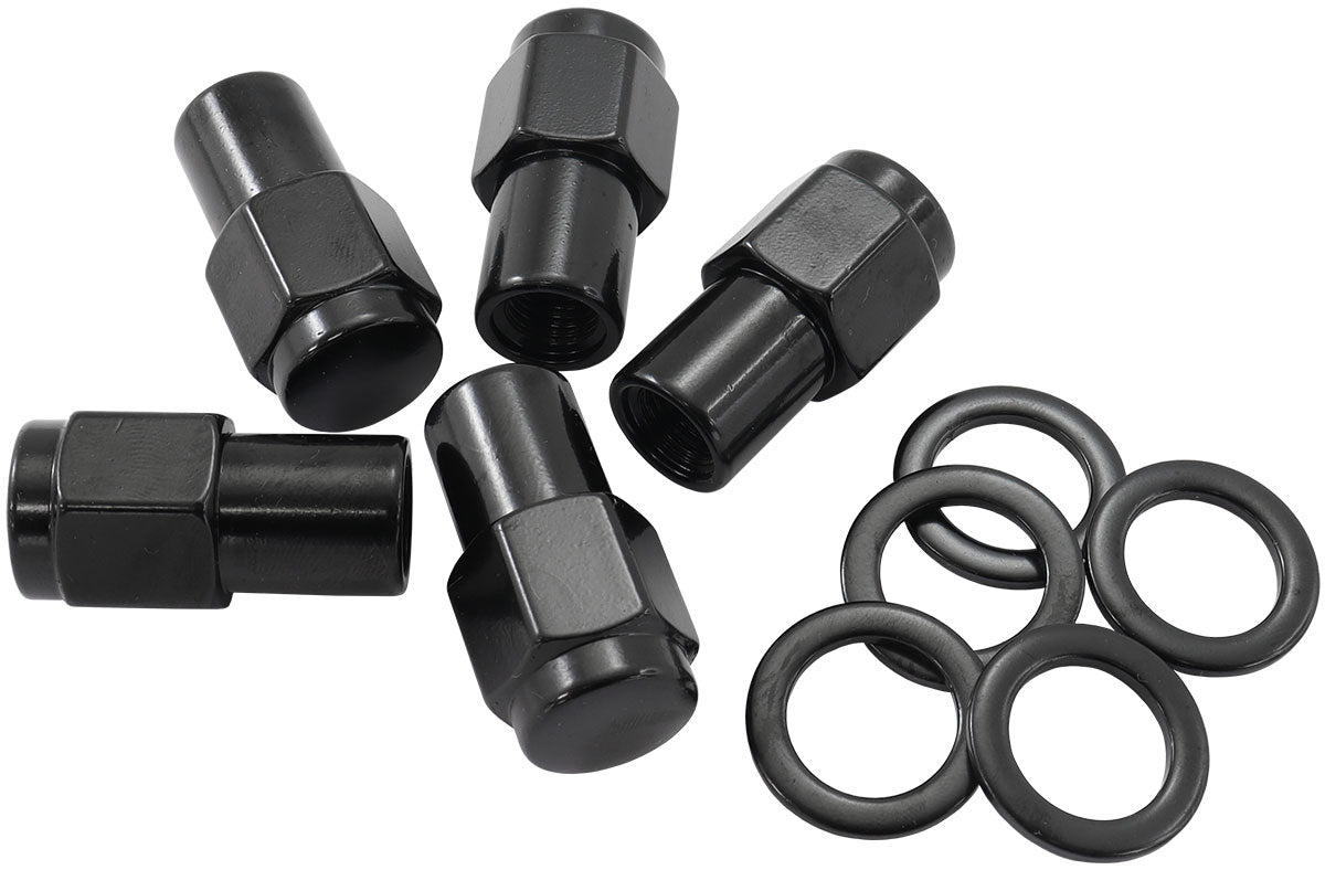 AF3025-7000 - M12 X 1.25mm .750" SHANK CLOSED WHEEL NUTS BLACK (5)
