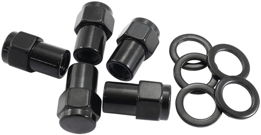 AF3028-6000 - M14 X 1.50mm .550" SHANK CLOSED WHEEL NUTS BLACK (5)