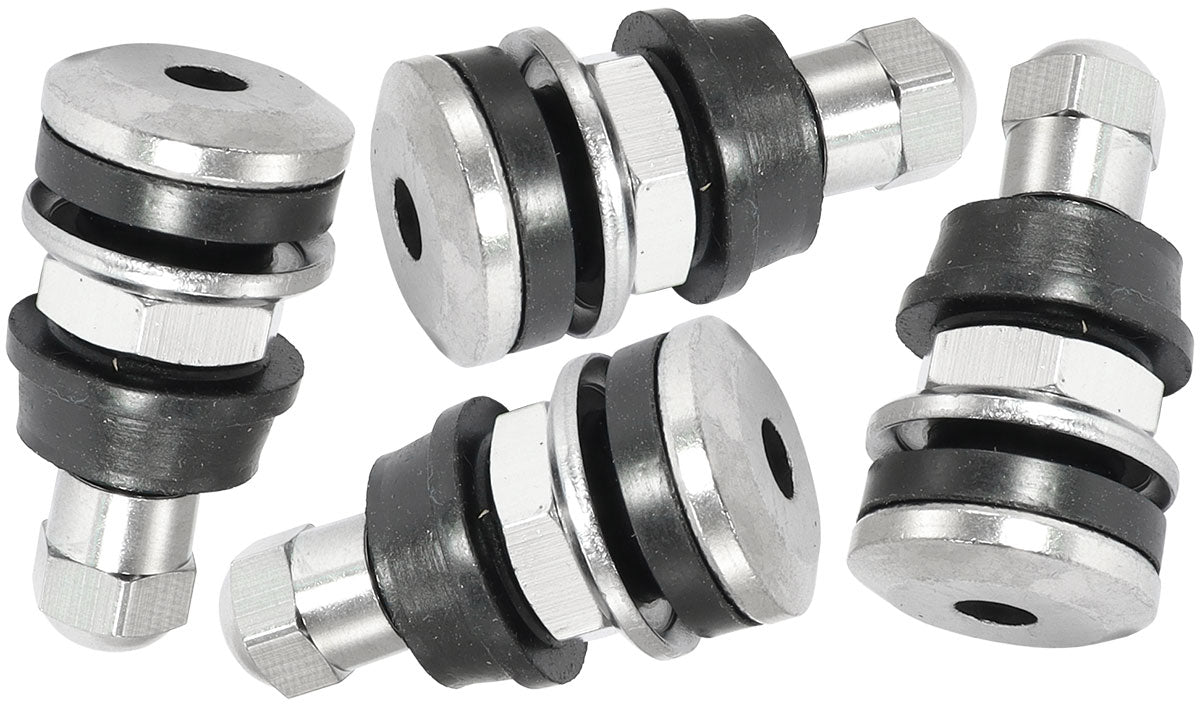 AF3060-0000 - BOLT IN WHEEL VALVE STEMS 4 PACK CHROME 7/16" 5/8" HOLES