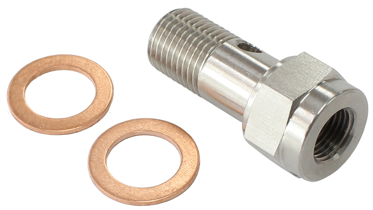 AF316-04P - BANJO BOLT M12 X 1.25MM SS304 25MM LONG WITH 1/8" PORT