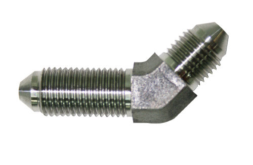 AF321-04 - STAINLESS -4AN BULKHEAD 45DEG STAINLESS NUT SEPERATE