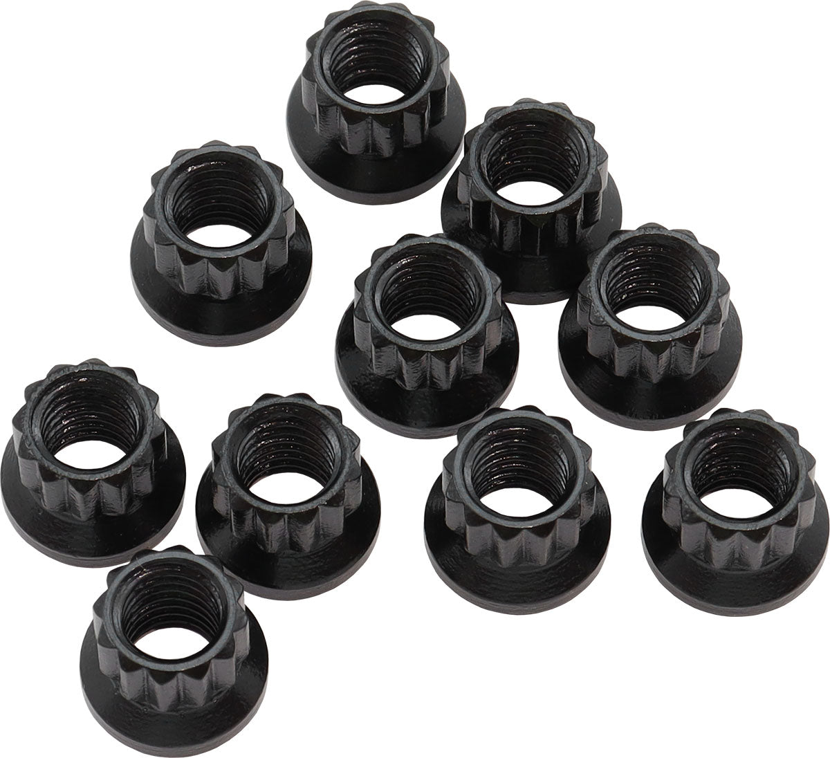 AF34-02-0010 - M8 x 1.25 NUT 13.6mm HEAD 10mm10 PACK M8x1.25 12 POINT HEAD 8740 Aeroflow - AF 34-02-0010