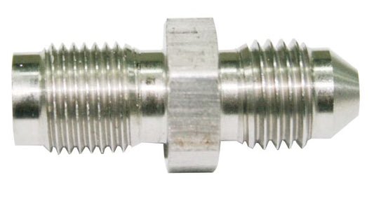 AF347-03 - -3AN TO INVERTED 3/8 X 24 STAINLESS MALE TO MALE LONG