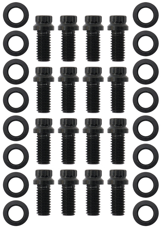AF37-1003 - SMALL BLOCK CHEV HEADER BOLTS 12 POINT BLACK x 12 3/8 .750" UNIVER Aeroflow - AF 37-1003