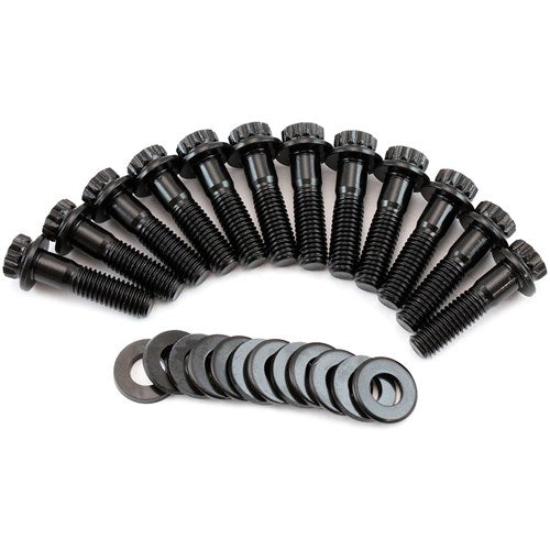 AF37-1221 -GM LS Intake Valley Plate Bolts - Black Finish