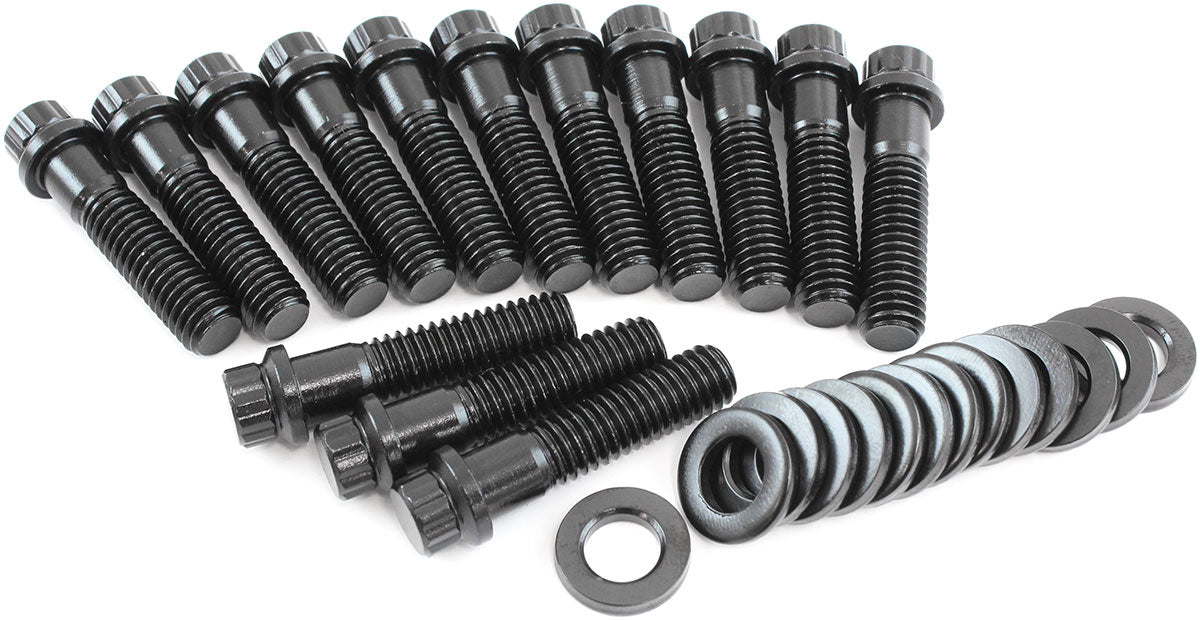 AF37-1225 - HOLDEN V8 INTAKE BOLTS BLACK 12 POINT 253 308 304 PACK 14