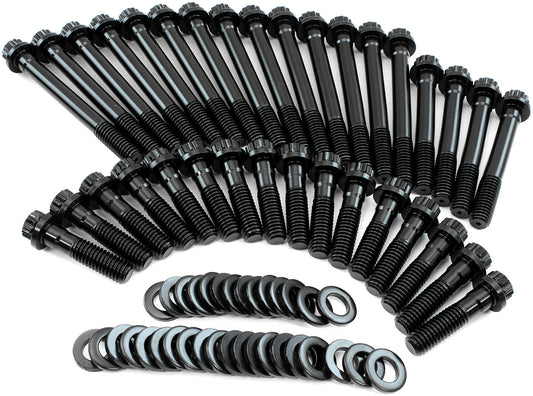AF37-2100 - SMALL BLOCK CHEV HEAD BOLT KIT12 POINT 23 DEG OEM IRON HEADS