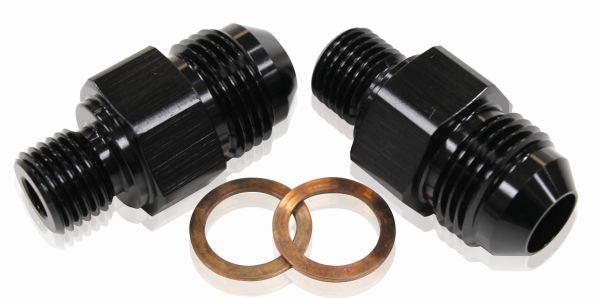 AF375-08BLK - TH400 TRANS FITTINGS -8 x 1/4 BLACK 1/4" STRAIGHT NPSM