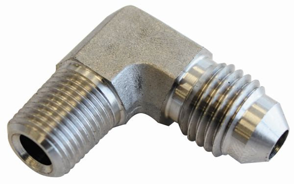 AF381-04-04 - S/S 90 DEG 1/4" NPT TO -4AN