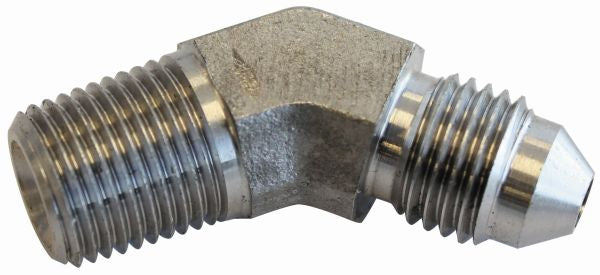 AF382-04-04 - S/S 45 DEG 1/4" NPT TO 4AN