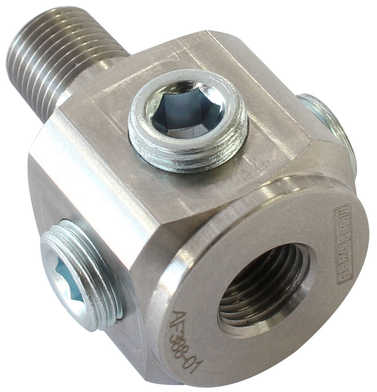 AF388-01 - 1/8" NPT BLOCK ADAPTER 1 x MALE TO 5 x FEMALE TEE S/S