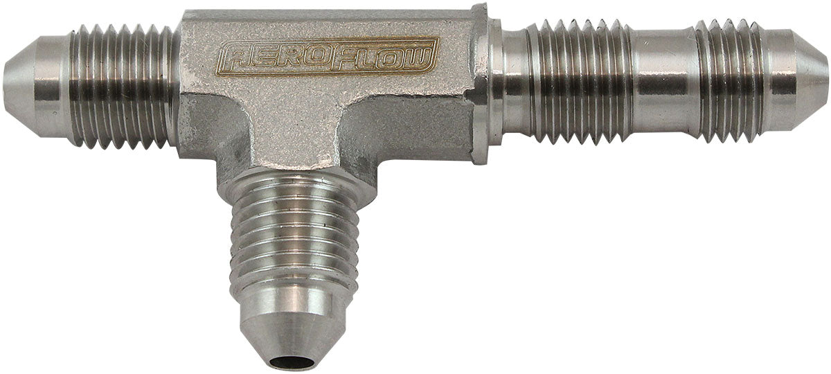 AF389-03 - STAINLESS -3AN BULKHEAD ON THERUN TEE STAINLESS STEEL