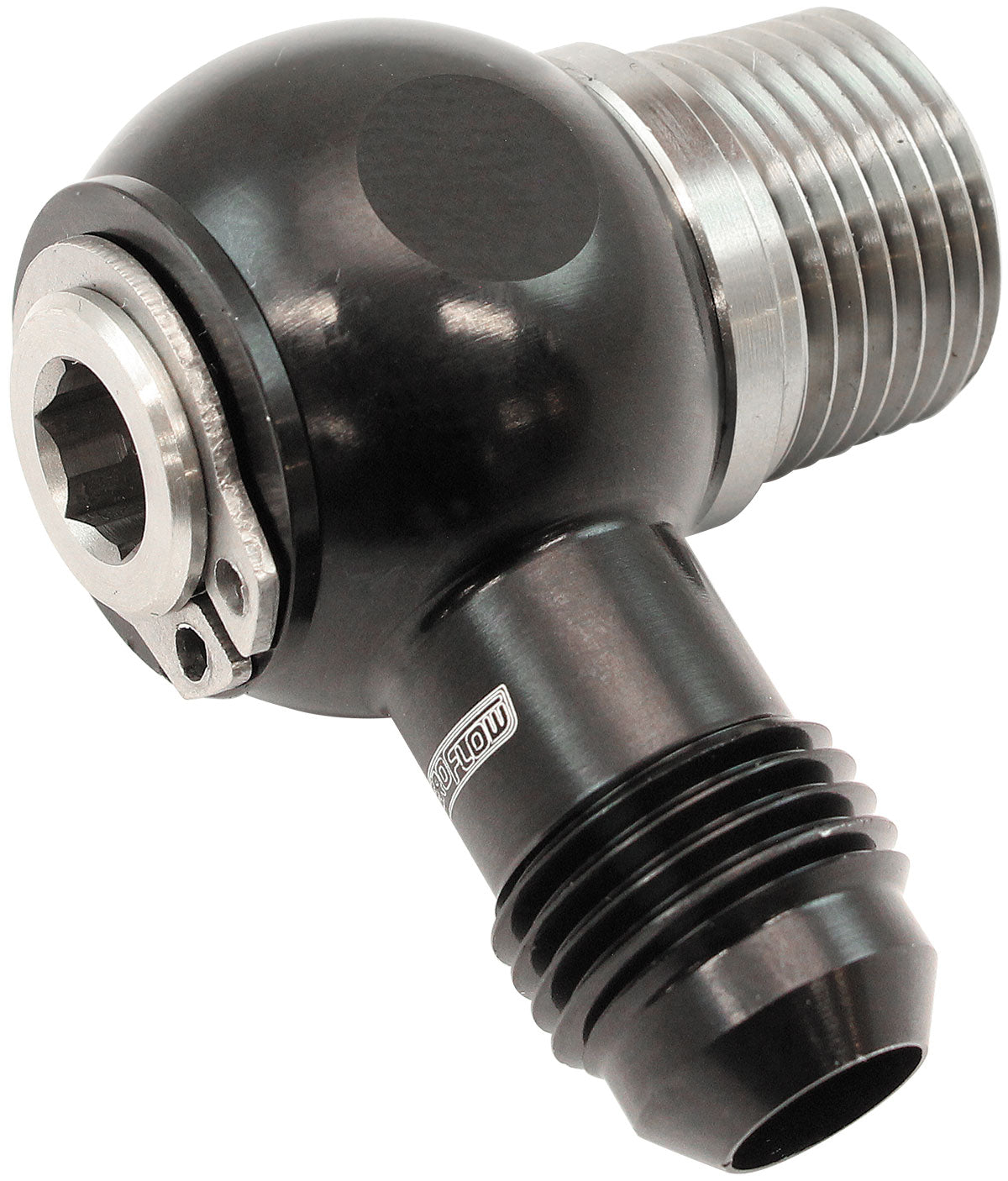 AF392-06-06 - 3/8" NPT BANJO KIT -6AN S/S BOLT ADAPTER BLACK ALLOY