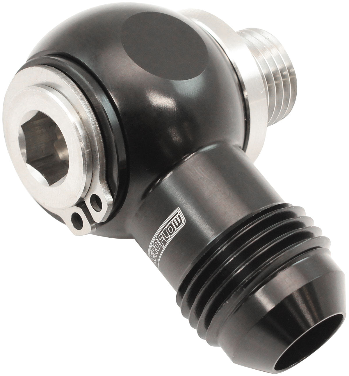 AF392-08-04 - 1/4" NPT BANJO KIT -8AN S/S BOLT ADAPTER BLACK ALLOY