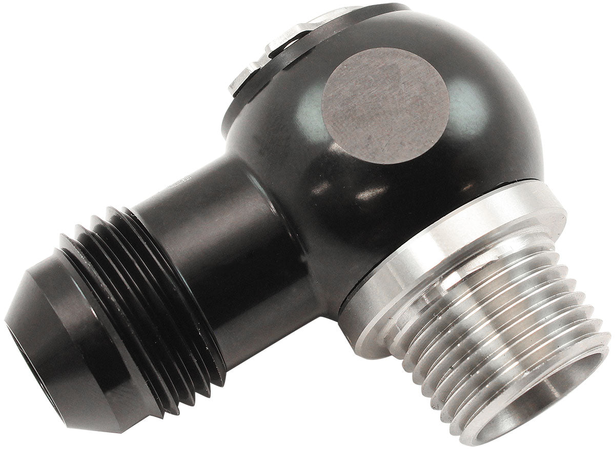 AF392-08-06 - 3/8" NPT BANJO KIT -8AN S/S BOLT ADAPTER BLACK ALLOY