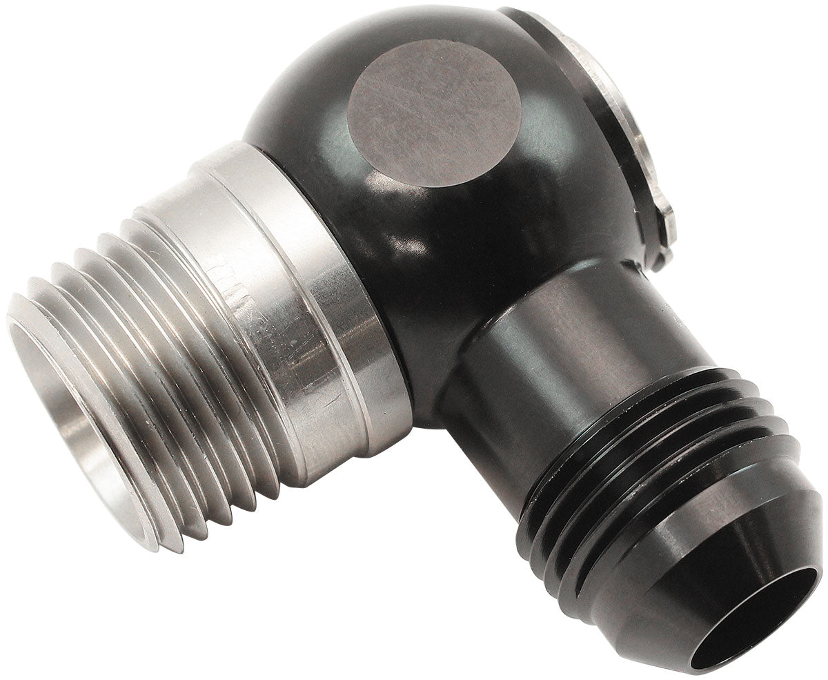 AF392-08-08 - 1/2" NPT BANJO KIT -8AN S/S BOLT ADAPTER BLACK ALLOY