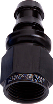 AF401-08BLK - STRAIGHT PUSH LOCK END -8AN BLACK NO CLAMP REQUIRED