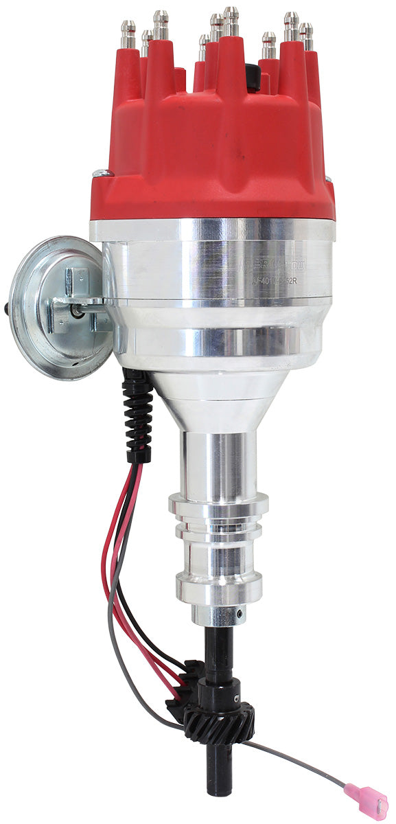 AF4010-8352R - SB FORD 289 302W READY TO RUN DIST, VAC ADVANCE SBF RED CAP