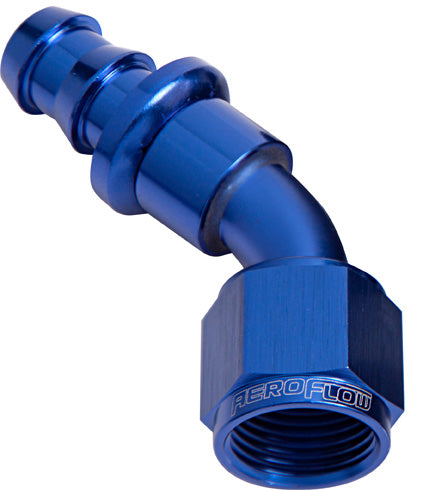 AF402-08 - 45 DEG PUSH LOCK END -8AN BLUE NO CLAMP REQUIRED