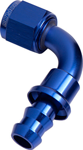 AF403-04-25 - 90 DEG PUSH LOCK END -4AN BLUE NO CLAMP REQUIRED 25pk