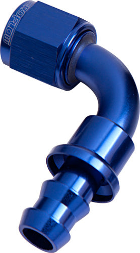 AF403-04 - 90 DEG PUSH LOCK END -4AN BLUE NO CLAMP REQUIRED