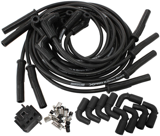AF4030-32139 - UNIVERSAL BLACK SPARK PLUG LEADS LS1 LS2 LS3 90 DEGREE GM Aeroflow - AF 4030-32139