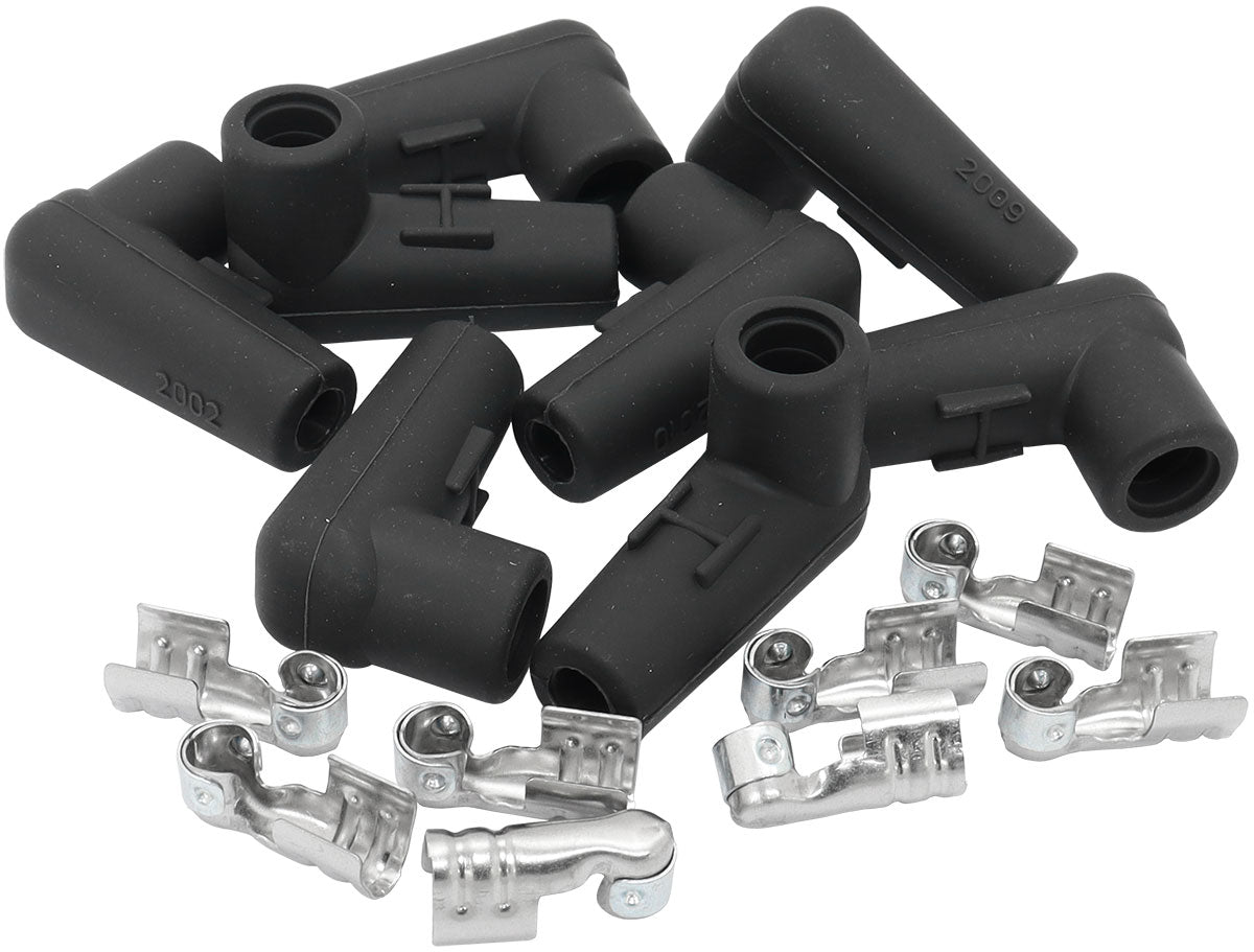 AF4030-3312-8 - LOW PROFILE 90 DEG SPARK PLUG 8 BOOTS & 8 TERMINALS BLACK