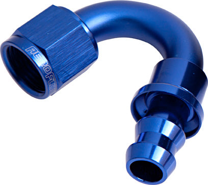 AF405-06 - 150 DEG PUSH LOCK END -6AN BLUE NO CLAMP REQUIRED