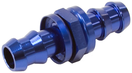 AF410-10 - -10 PUSH LOCK BARB JOINER BLUE 5/8" MALE TO MALE BARB
