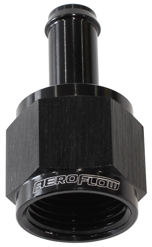 AF411-08-05BLK - FEMALE -8AN TO 5/16" BARB. BLACK WITH TUBE NUT
