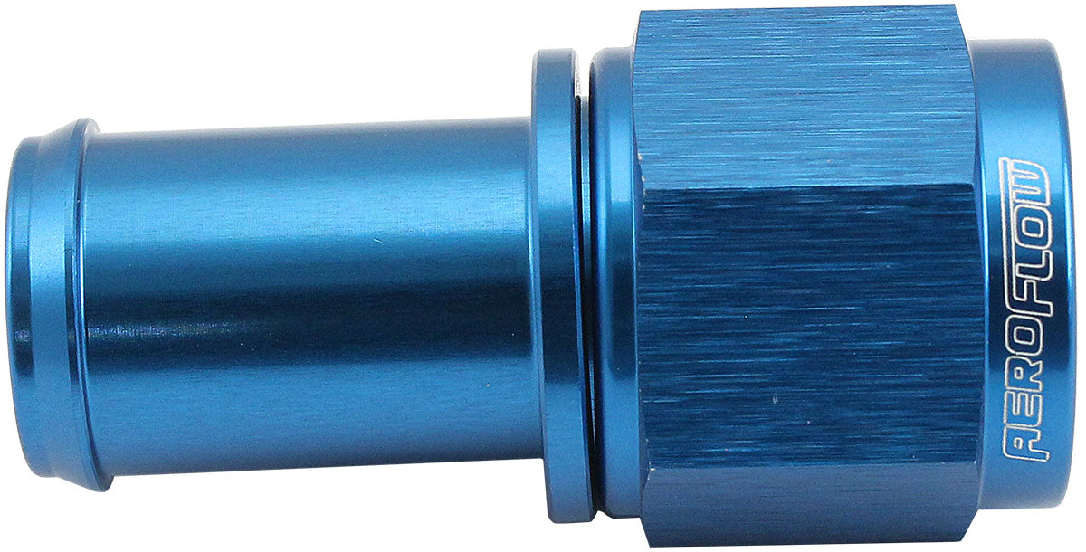 AF411-08-10 - FEMALE -8AN TO 5/8" BARB BLUE WITH TUBE NUT