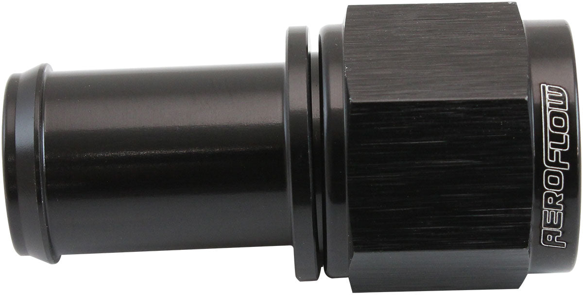 AF411-08-10BLK - FEMALE -8AN TO 5/8" BARB BLACK WITH TUBE NUT