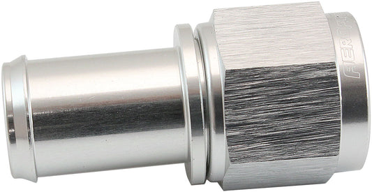 AF411-08-10S - FEMALE -8AN TO 5/8" BARB SILVER WITH TUBE NUT