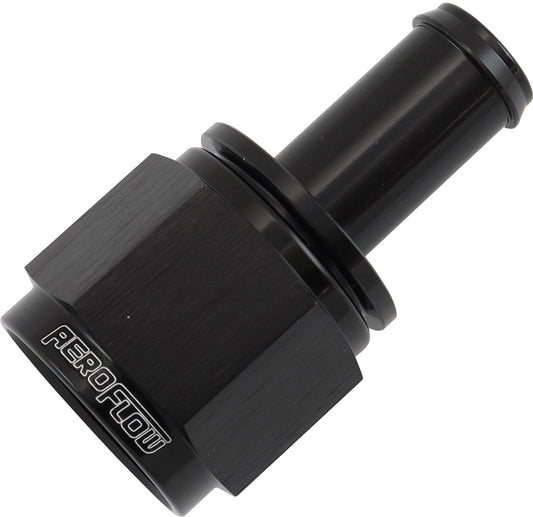 AF411-10-08BLK - FEMALE -10AN TO 1/2" BARB BLACK WITH TUBE NUT