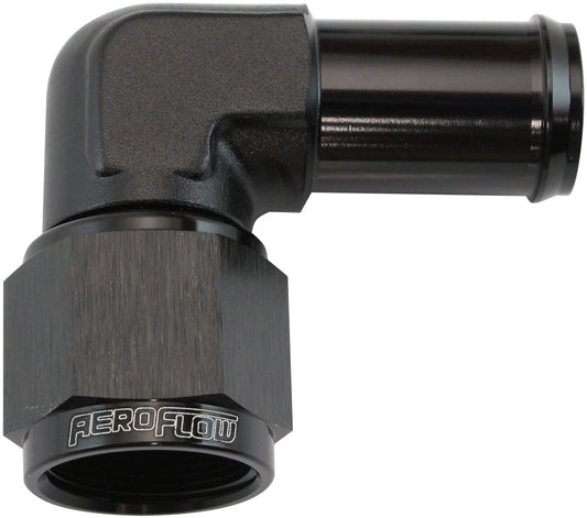 AF413-08-10BLK - FEMALE -8AN 90DEG TO 5/8" BARBBLACK SWIVEL NUT