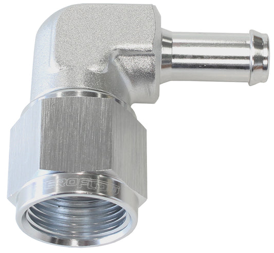 AF413-08S - FEMALE -8AN 90DEG TO 1/2" BARBSILVER SWIVEL NUT
