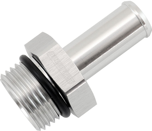 AF414-10-08S - -10ORB TO 1/2" PUSH ON BARB SILVER STRAIGHT BARB