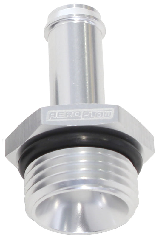AF414-12-08S - -12ORB TO 1/2" PUSH ON BARB SILVER