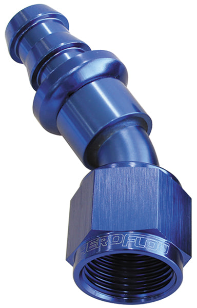 AF417-12 - 30 DEG PUSH LOCK END -12AN BLUE NO CLAMP REQUIRED <15PSI