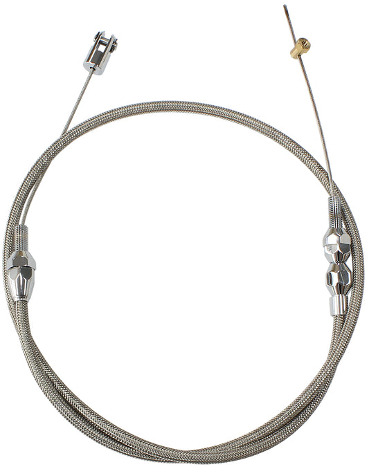 AF42-1101LS1 - Stainless Steel Throttle Cable - Polished 36" Long Suit GM LS Series