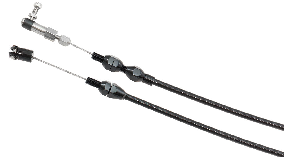 AF42-1200BLK - THROTTLE CABLE BLACK COVER BLACK ENDS 24" 61cm LONG STEEL CORE AF 42-1200BLK