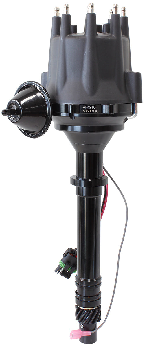 AF4210-8360BLK - CHEVY SB BB READY TO RUN DIST VAC ADVANCE BLACK BODY & CAP