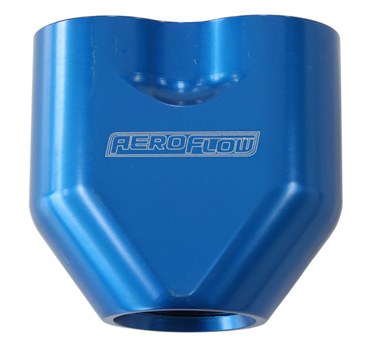 AF455-10-08 - AEROFLOW -10AN TO 2x-8AN FEMALE ORB U BLOCK BLUE AF 455-10-08
