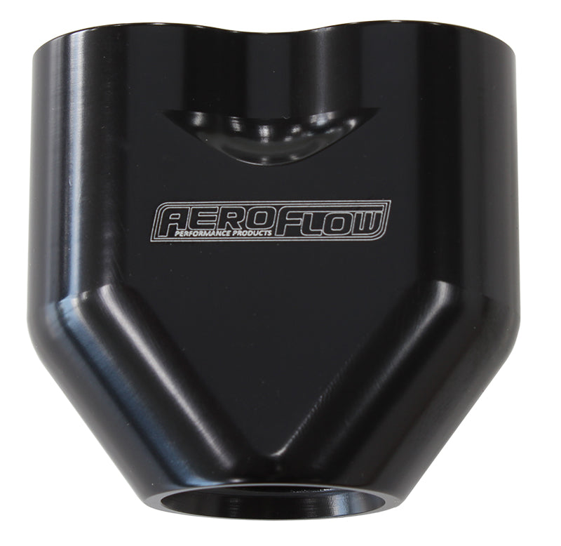 AF455-10-08BLK - AEROFLOW -10AN TO 2x-8AN FEMALE ORB U BLOCK BLACK AF 455-10-08BLK
