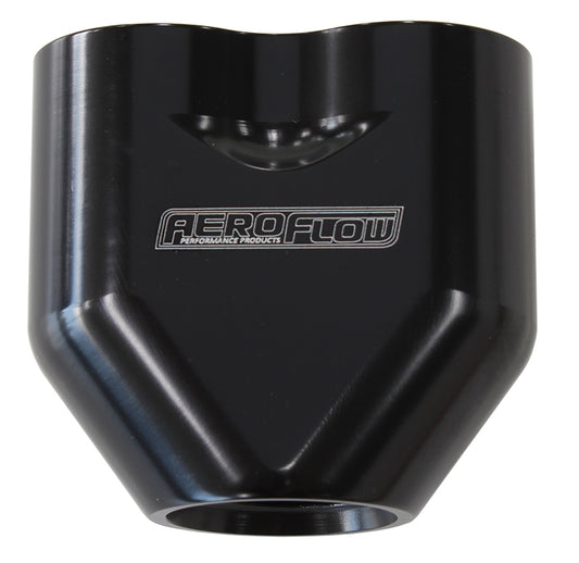 AF455-10-08BLK - AEROFLOW -10AN TO 2x-8AN FEMALE ORB U BLOCK BLACK AF 455-10-08BLK
