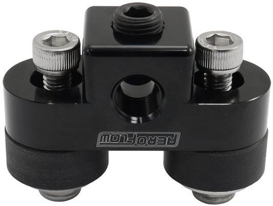 AF456-01BLK - PRESSURE SENSOR BLOCK BLACK 3 x 1/8" NPT PORT MOUNT RUBBER