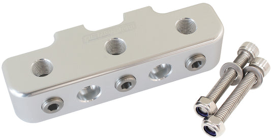 AF456-03S - PRESSURE SENSOR BLOCK SILVER 9 x 1/8" NPT PORT MOUNT LOG